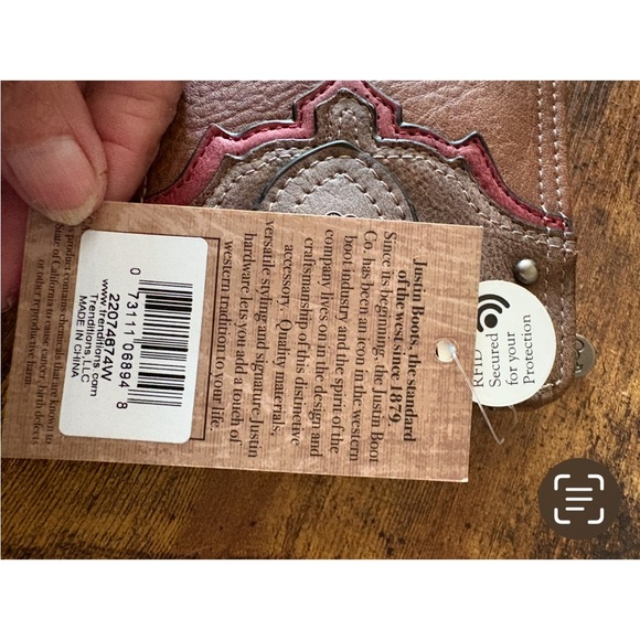 Justin Boots Brown Leather Wallet - Picture 3 of 6